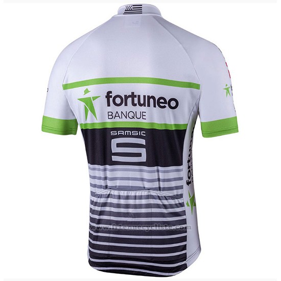 2018 Maillot Cyclisme Fortuneo Samsic Blanc Manches Courtes et Cuissard